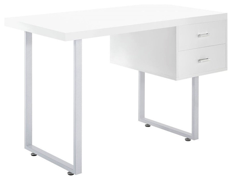 White Turn Office Desk