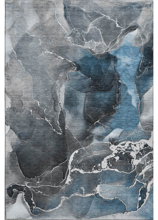 Premium Machine Washable Mayfield AMF503 Blue 3' x 5' Rug