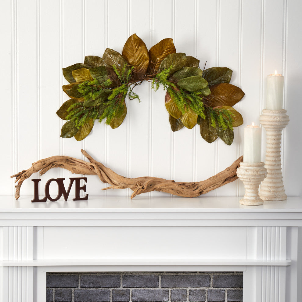 Nearly Natural 35ï¿½ Fall Magnolia Leaf Artificial Swag