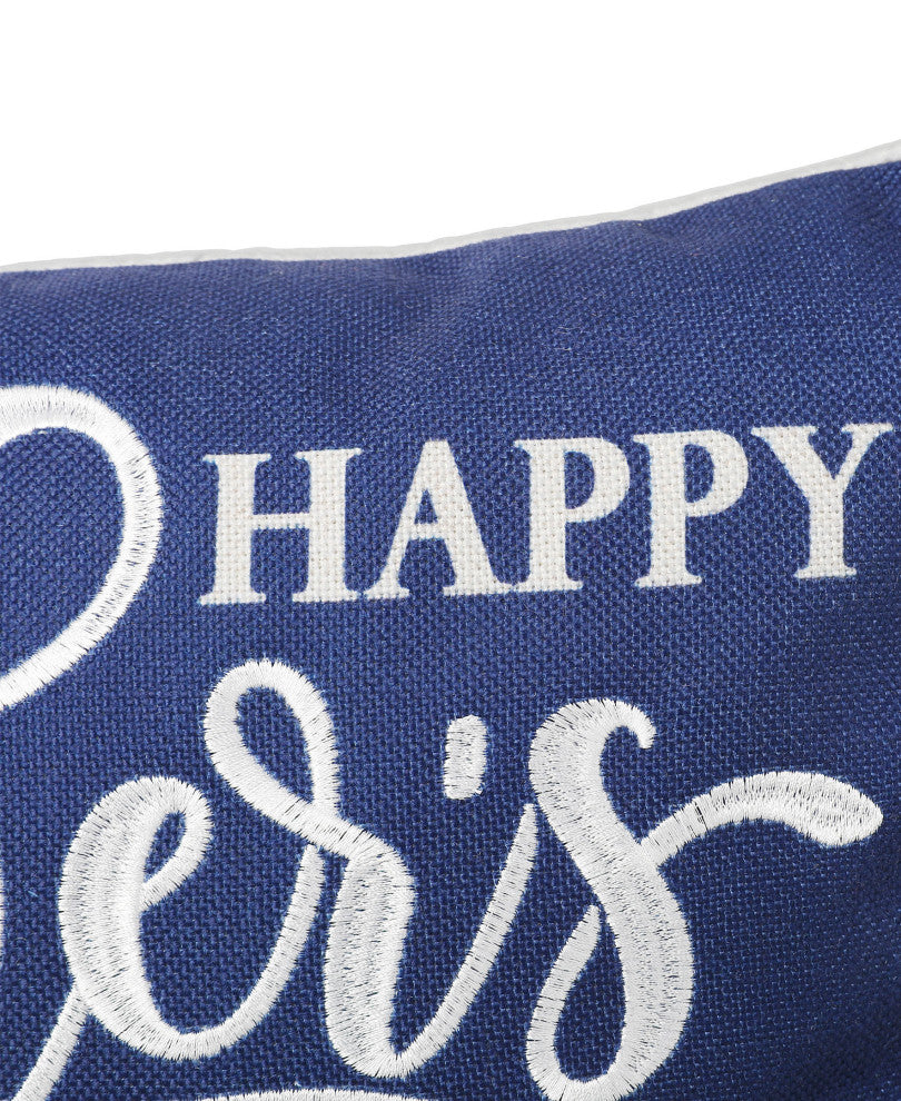 18" Faux Burlap Happy Father's Day Pillow