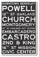 Oakland Train Station Street Signs - NEW World Travel Poster