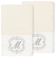 Linum Home Turkish Cotton Monica 2-Piece Embellished Hand Towel Set, Cream