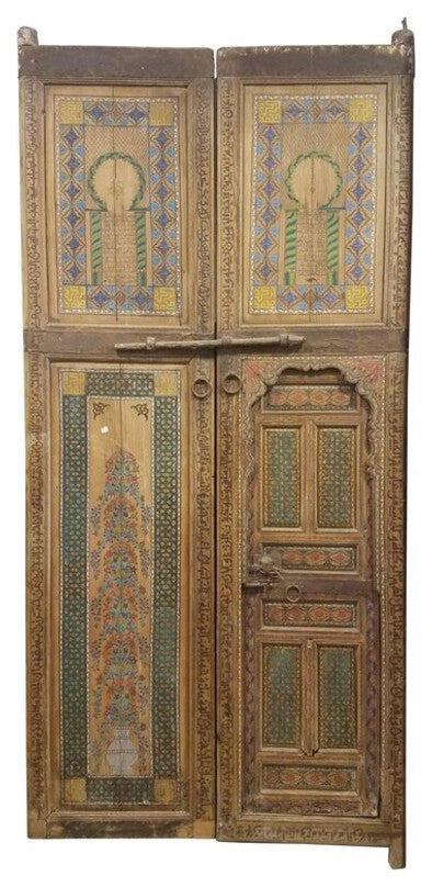 Moroccan Hand Painted Double Door - Zouak