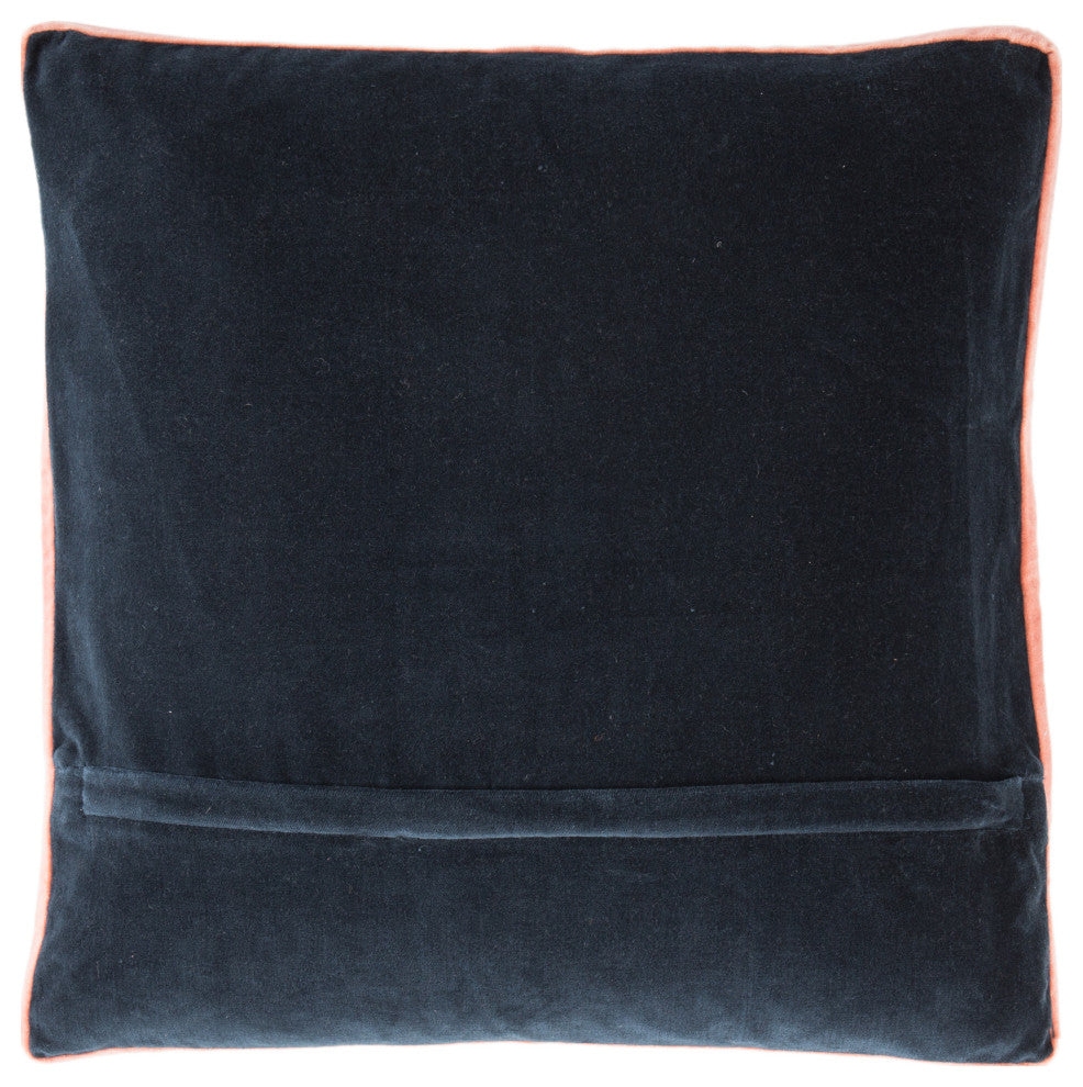 Jaipur Living Bryn Solid Throw Pillow, Navy, Down Fill