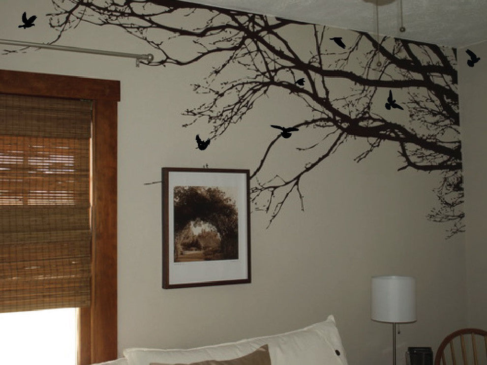 100"x44" Tree Top Branches Wall Decal Vinyl Stickerck