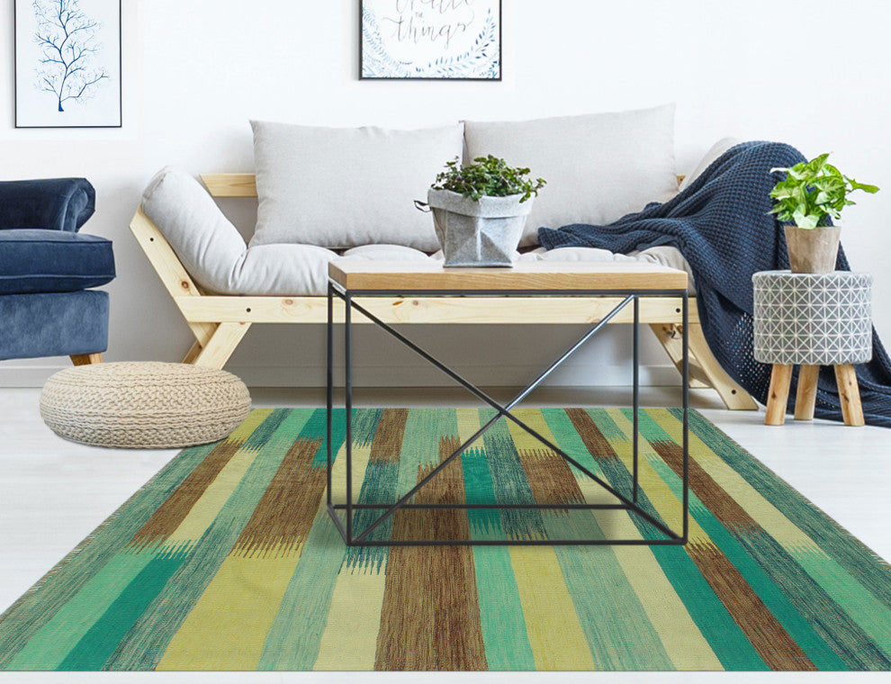 Winchester Kilim Roza Brown/Gold Rug, 5'6x7'9