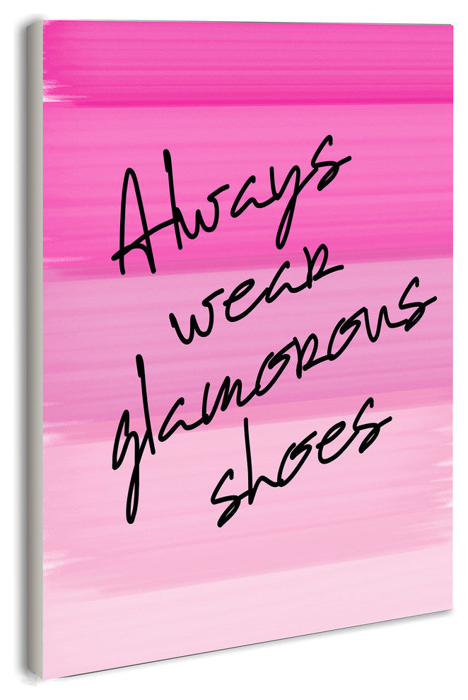 Stupell Home lulusimonSTUDIO Always Wear Glamorous Shoes Art Print on Wood