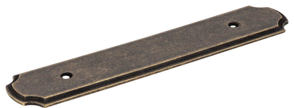 Jeffrey Alexander B812-96ABM-D Cabinet Pull Backplate, Distressed Antique Brass
