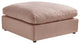 Kaelynn Ottoman Pink Linen Upholstered
