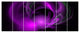 Purple Fractal Galactic Nebula, Abstract Wall Art Canvas, 83"x32", 7 Panels