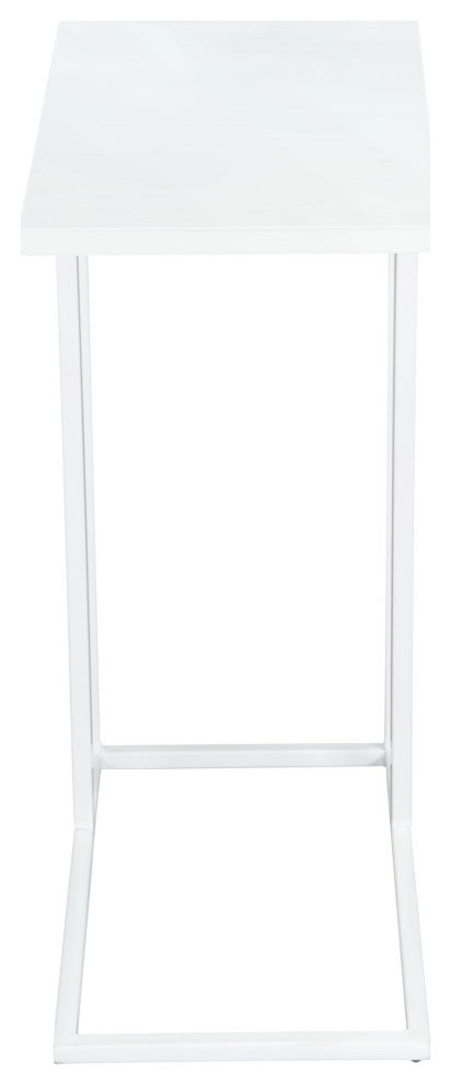 Sofa Side Table, Rectangular, Aluminum, Metal, White, Lounge Lobby Hospitality
