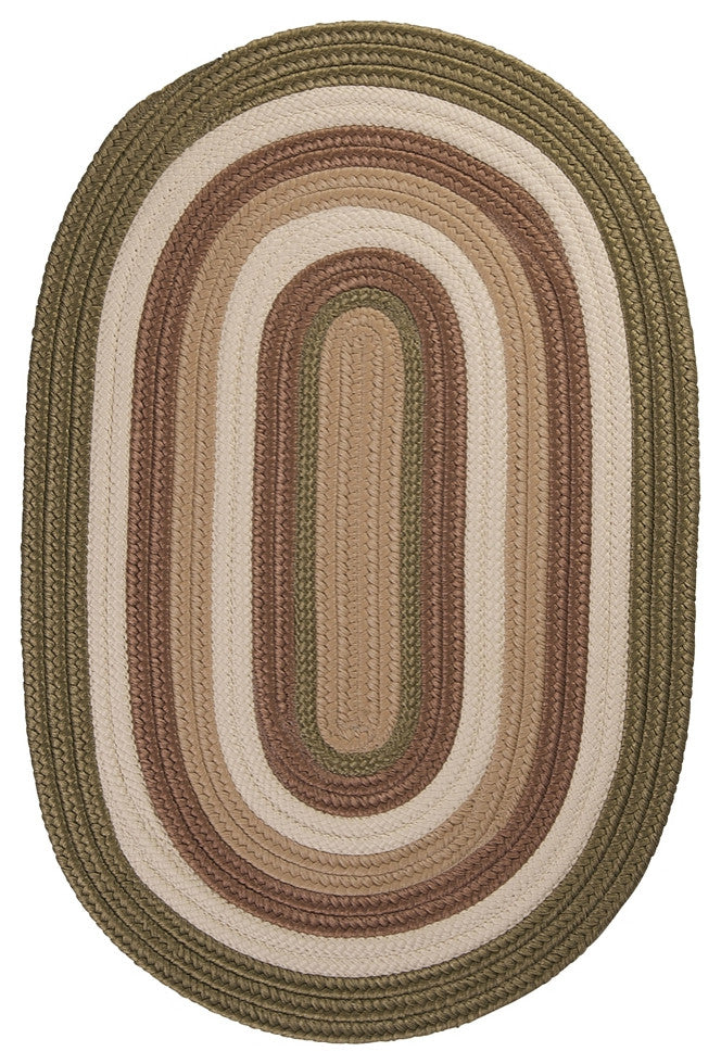 Colonial Mills Brooklyn BN69 Moss Indoor/Outdoor Area Rug, Oval 8'x11'
