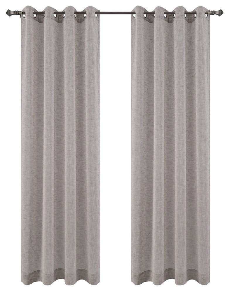 Chloe Drapery Curtain Panels with Grommets, Oatmeal