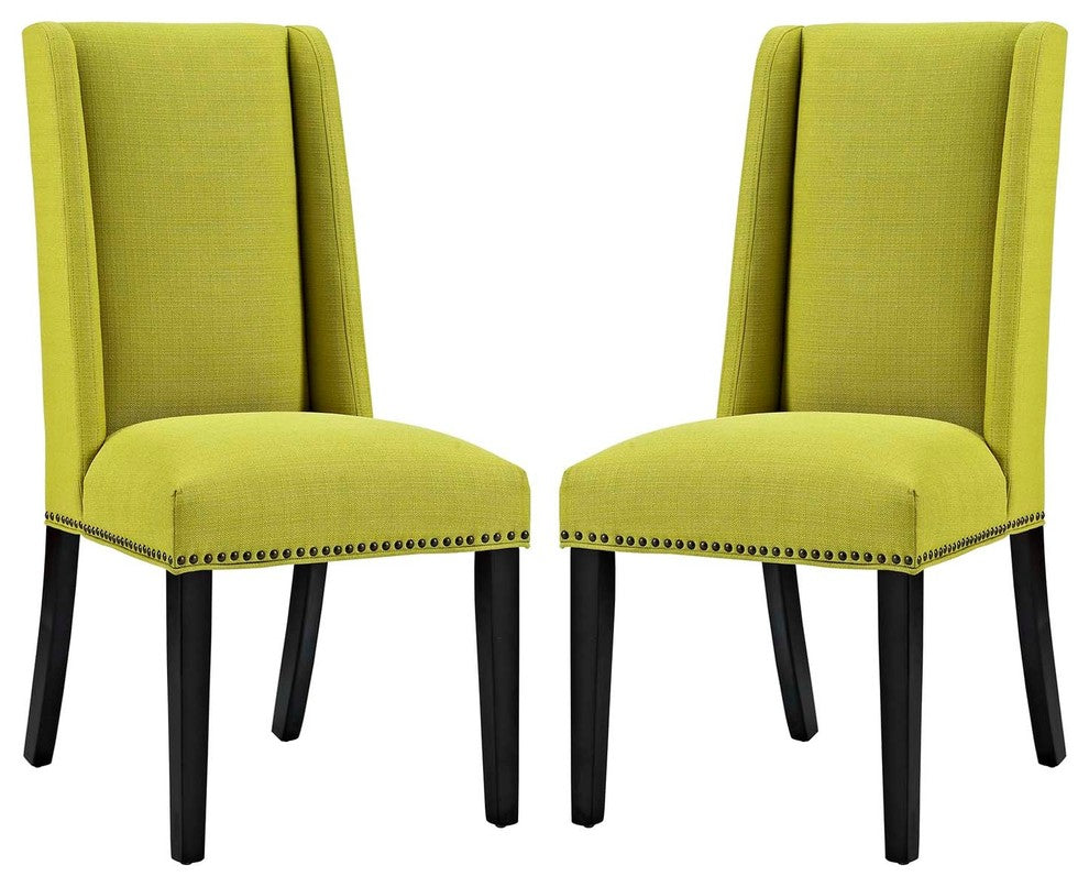 Wheatgrass Baron Dining Chair Fabric Set of 2