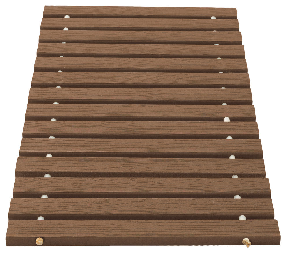 Roll-Up Boardwalk Composite Deck Board, Weathered Wood, 4'x7'