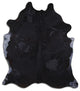 ACID WASHED HAIR ON Cowhide Rug DE DISTRESSED BLACK