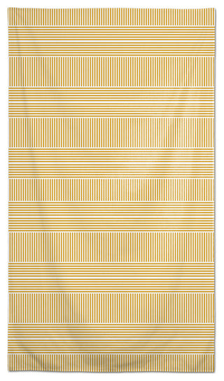 Alternating Stripes Yellow 58x102 Tablecloth