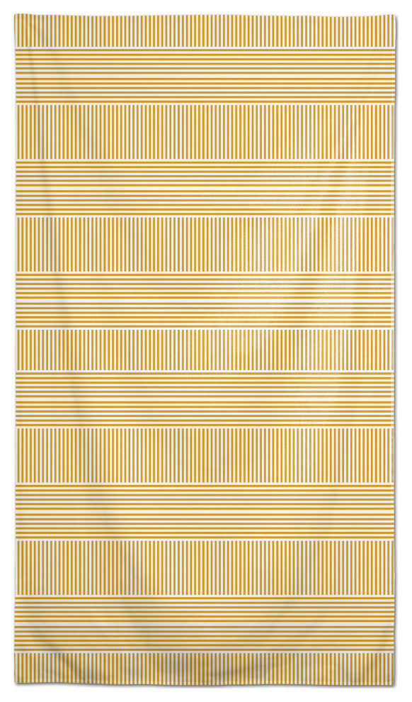 Alternating Stripes Yellow 58x102 Tablecloth