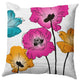 Popping Poppies Decorative Throw Pillow, Pink, 16"x16"