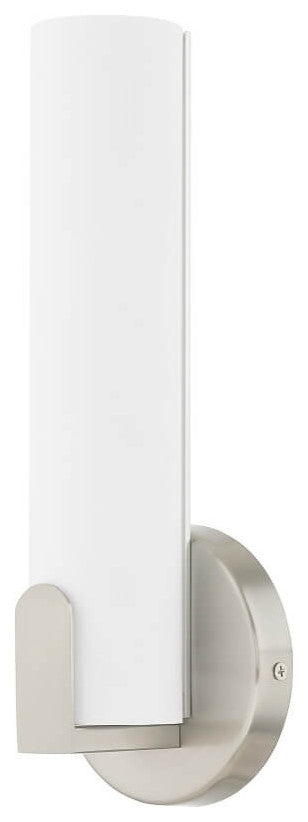 Livex Lund 12" Tall LED Brushed Nickel ADA Wall Sconce