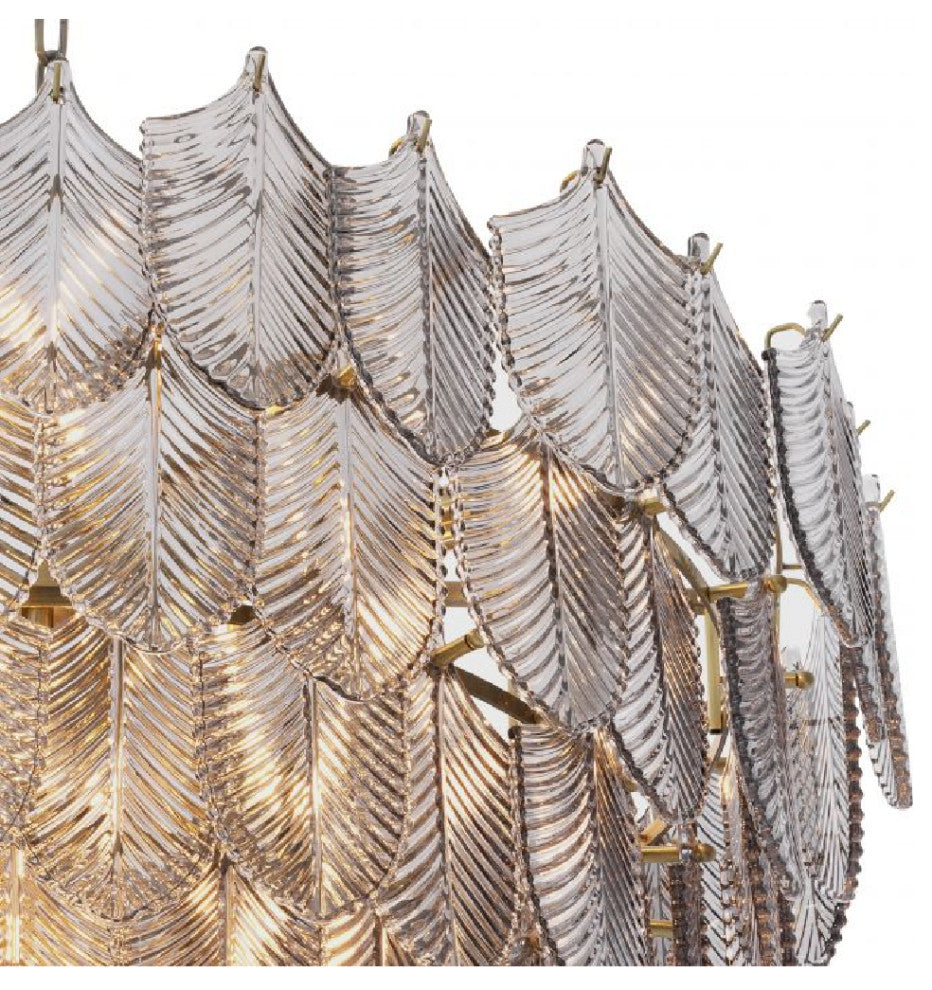 Smoked Glass Layered Chandelier, Eichholtz Verbier L