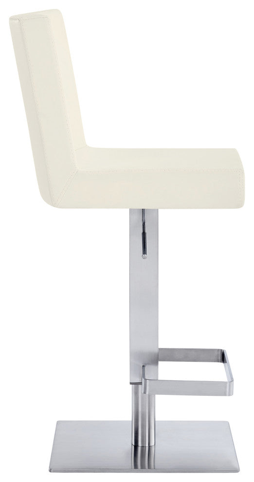 Legacy Contemporary Swivel Barstool in Brushed Stainless Steel
