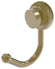 Venus Robe Hook With Twist Accents, Unlacquered Brass