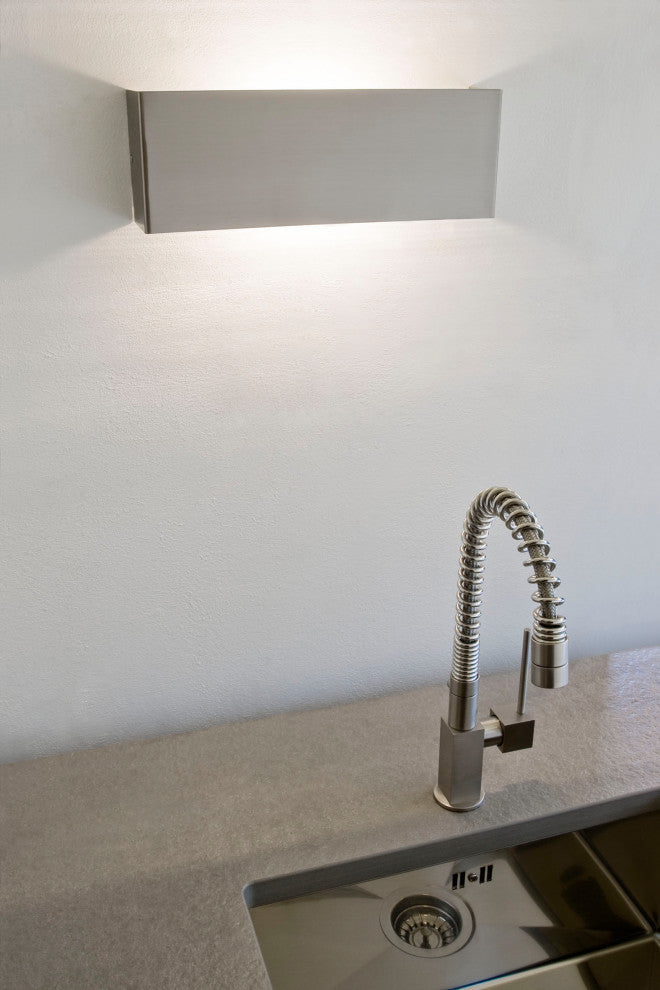1x150W Wall Light w/ Matte Nickel Finish & Satin Glass