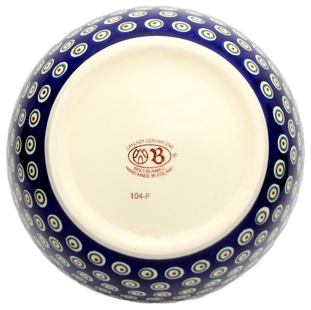Polish Pottery Mixing Bowl Large 5 quarts