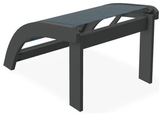 Adirondack Sling Outdoor Ottoman, Nimbus Ocean/Graphite