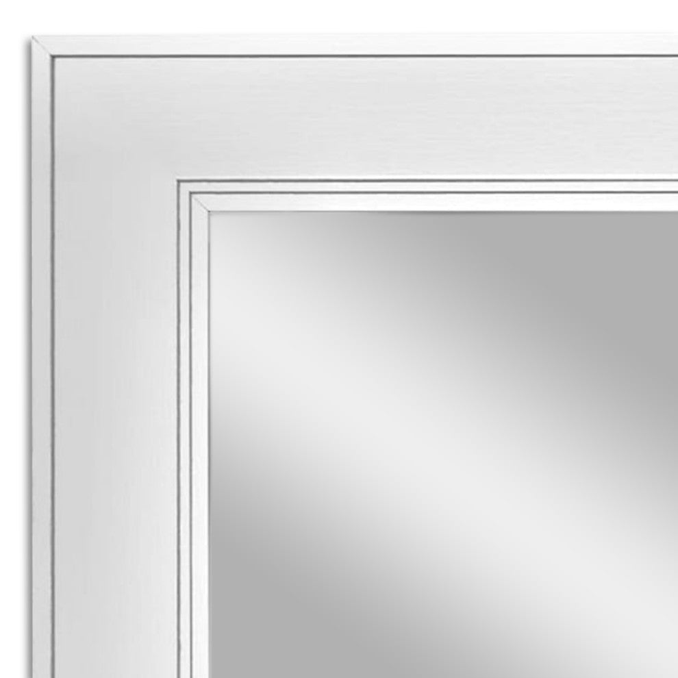 Porter White Framed Mirror, 36"x48"