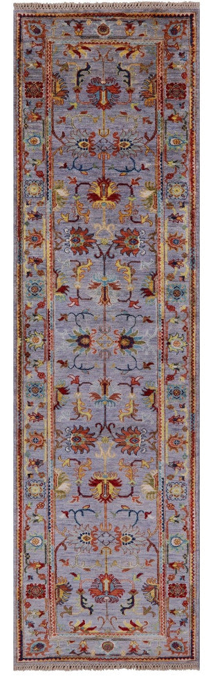 Persian Tabriz Hand Knotted Wool Runner Rug 2' 9" X 9' 10" Q8384