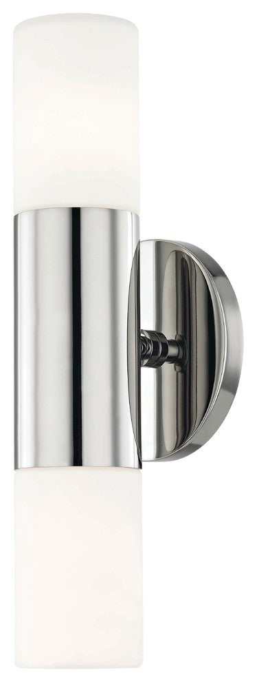 Lola 2-Light Wall Sconce, Polished Nickel Finish