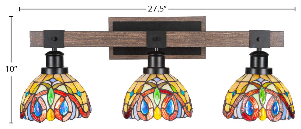 Tacoma 3-Light Bath Bar, Lynx Art