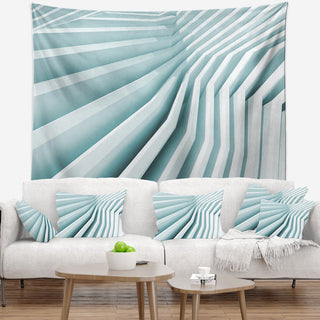 Fractal Architecture 3D Waves Contemporary Wall Tapestry, 39"x32"