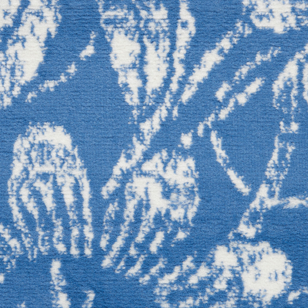 Nourison Whimsicle 8' x Round Blue Farmhouse Indoor Area Rug