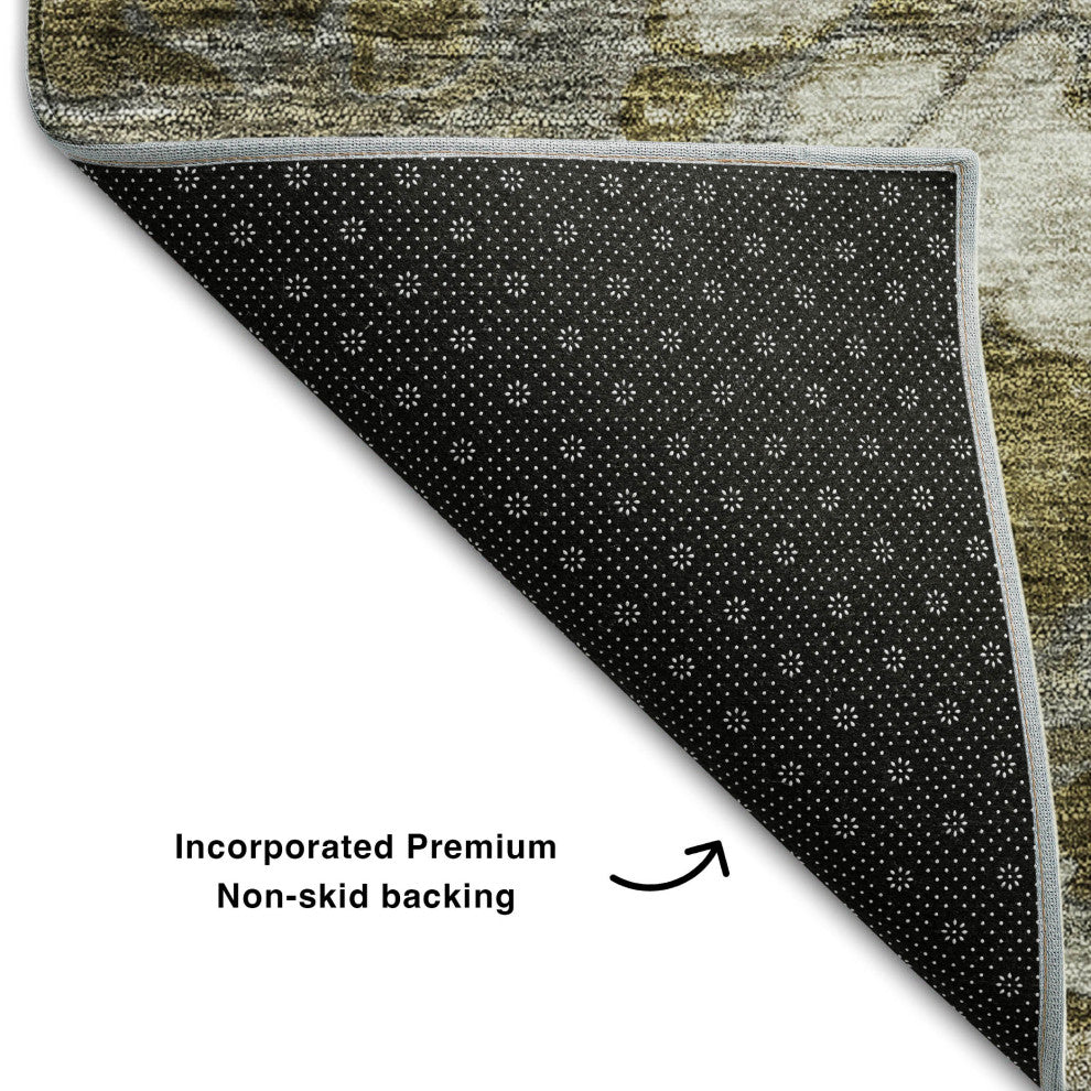 Premium Machine Washable Mayfield AMF698 Brown 8' x 10' Rug