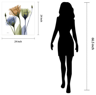 "Gentian Buddies" Frameless Free Floating Panel Graphic Wall Art, 24"x24"
