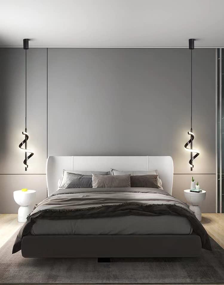 MIRODEMIÂ® Tovo San Giacomo | Ribbon Design Chandelier for Bedroom, Gold, A, Cool Light