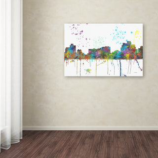 Marlene Watson 'Reno Nevada Skyline Mclr-1' Canvas Art, 12"x19"