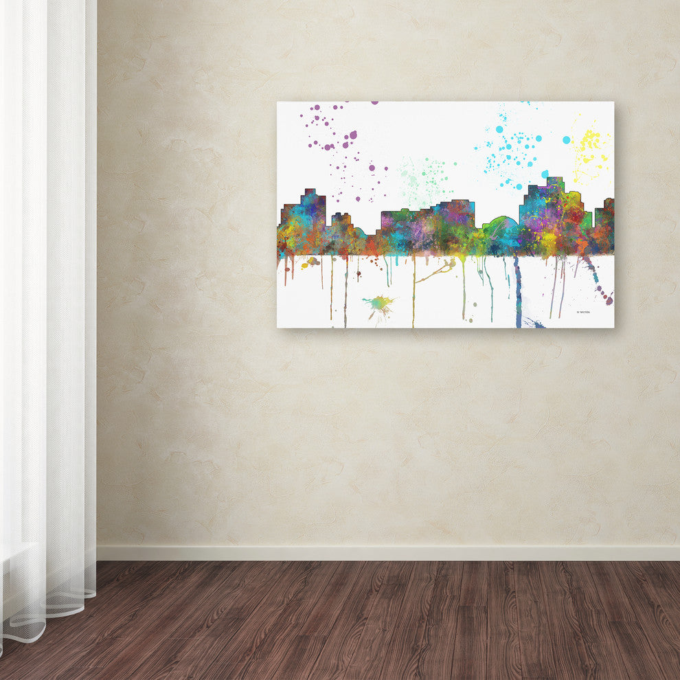 Marlene Watson 'Reno Nevada Skyline Mclr-1' Canvas Art, 12"x19"