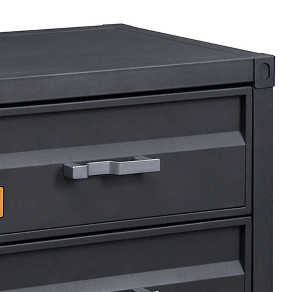 ACME Cargo 3-Drawer Chest, Gunmetal Finish