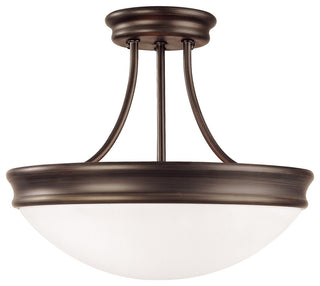 Capital Lighting 2037 3 Light 14"W Semi-Flush Bowl Ceiling - Oil Rubbed Bronze