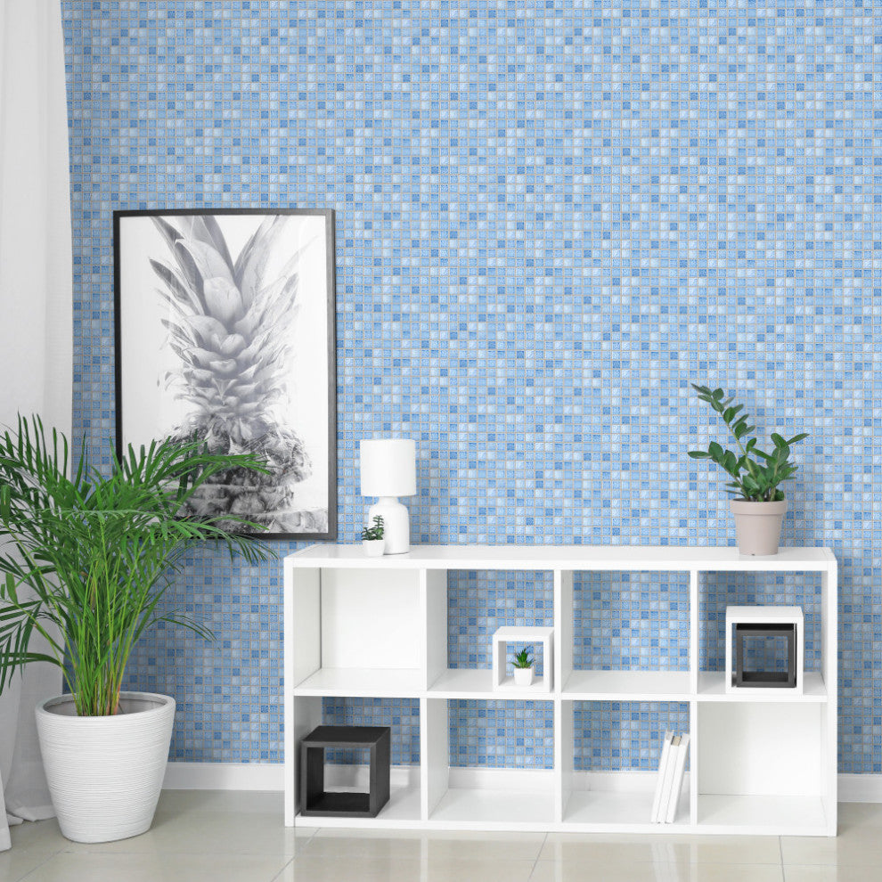 Fountain Square Blue Porcelain Floor and Wall Tile