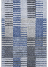 Premium Machine Washable Mayfield AMF687 Blue 8' x 10' Rug