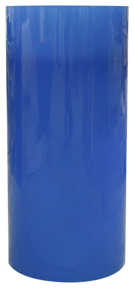 Round Floor Standing Bathroom Sink in Transparent Blue