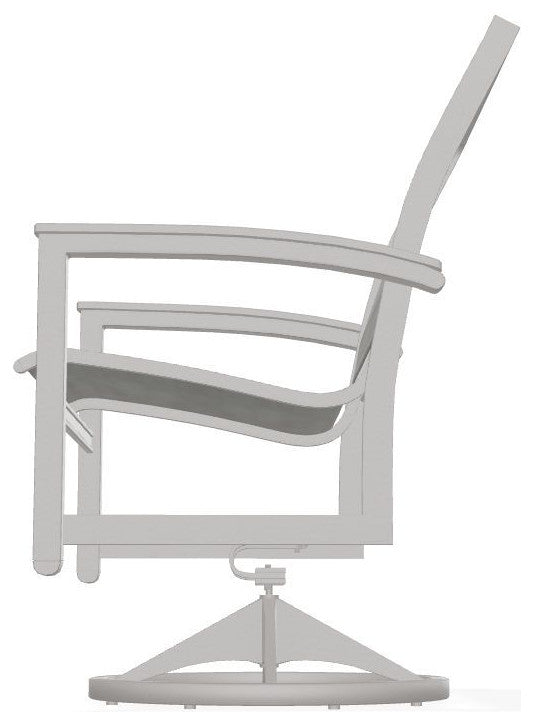 Bazza Sling Outdoor Swivel Rocker, Sicily/Warm Gray
