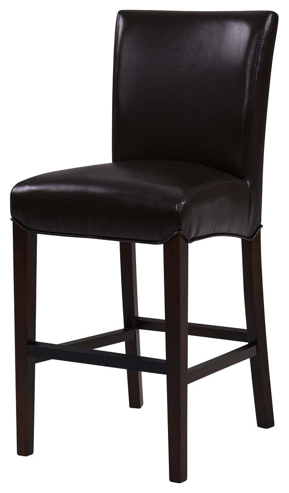 Milton Fabric Stool, Coffee Bean, Counter Stool, Bonded Leather
