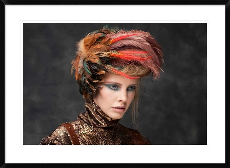 "Feathers" Framed Digital Print by Bartjan Nieuwerf, 38"x28"
