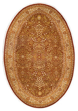 Mogul, One-of-a-Kind Hand-Knotted Area Rug Orange, 5' 1" x 7' 7"